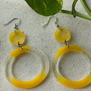 💛Yellow Hoop Earrings💛